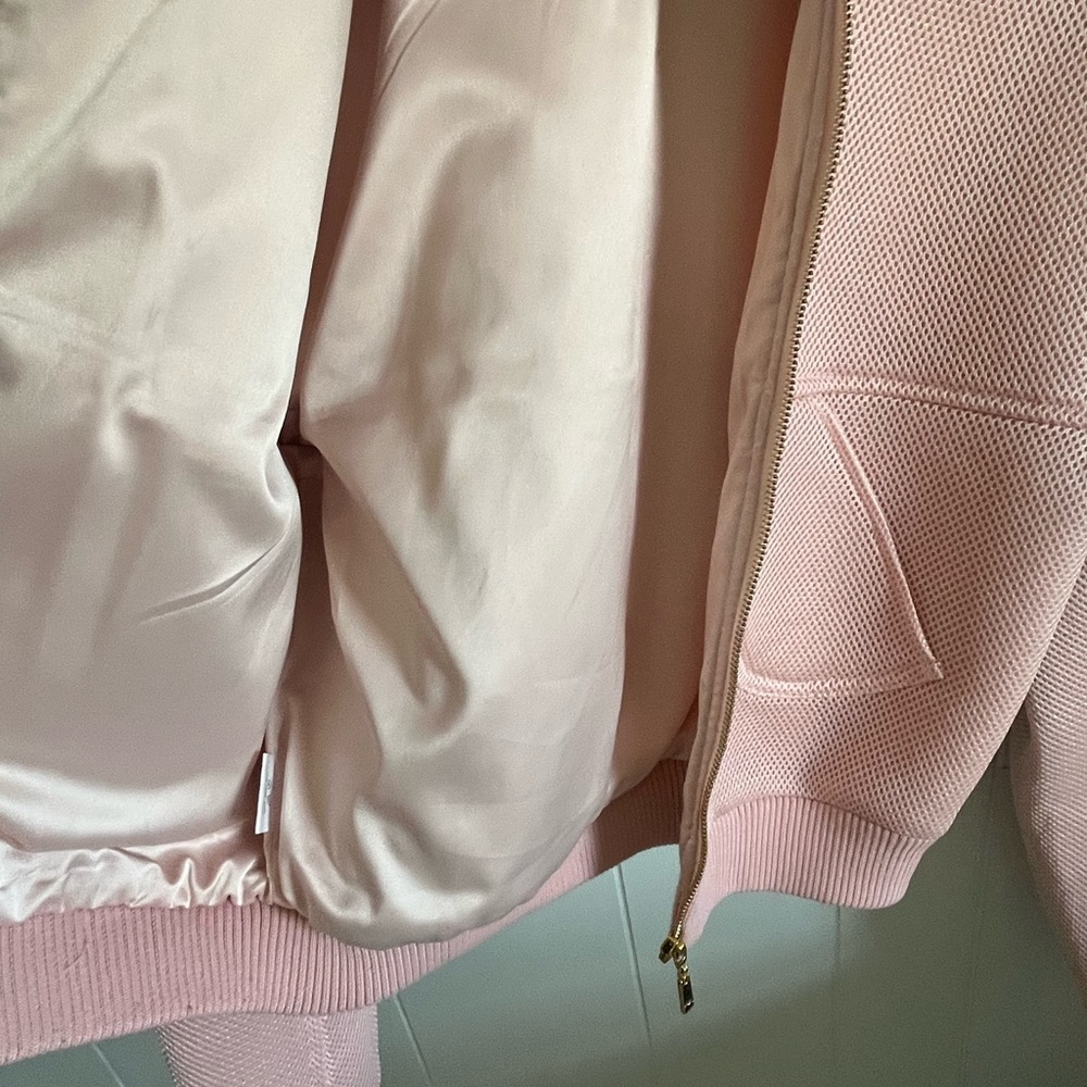 **MISTRESS ROCKS** PINK BOMBER COAT - Picture 8 of 9